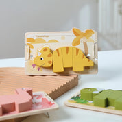 Brinquedo Montessori de Dinossauro em Madeira