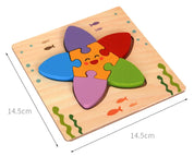 Quebra-Cabeça 3D de Madeira Animais Montessori