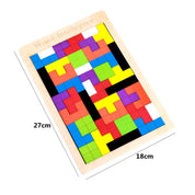 Quebra-Cabeça Tetris de Madeira Educativo Montessori para Crianças