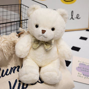 30cm kawaii colorido laço urso boneca brinquedo de pelúcia abraço urso boneca presente aniversário travesseiro de pelúcia casa sala estar quarto