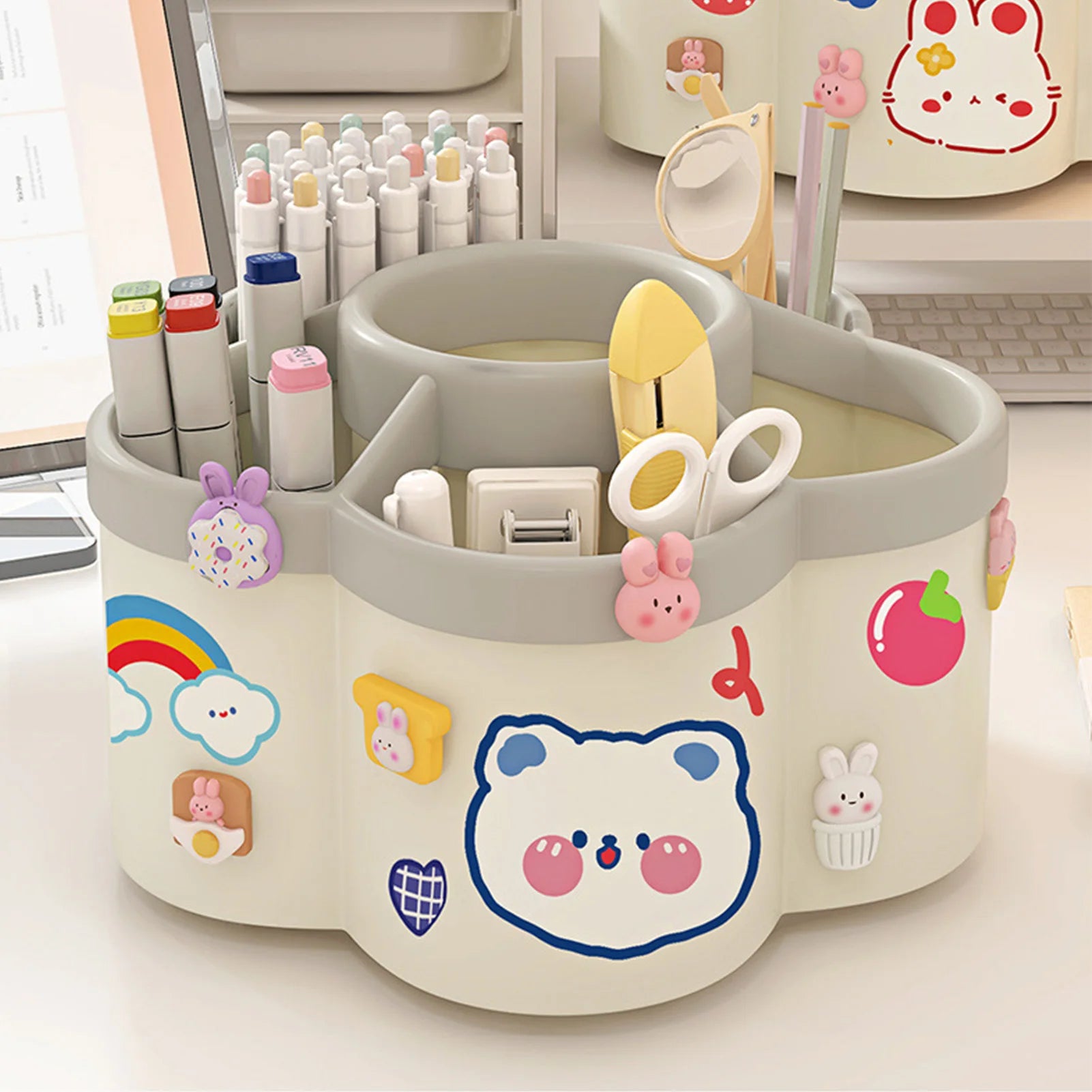 Suporte Infantil Giratório para Lápis Canetas - Organização e Estilo