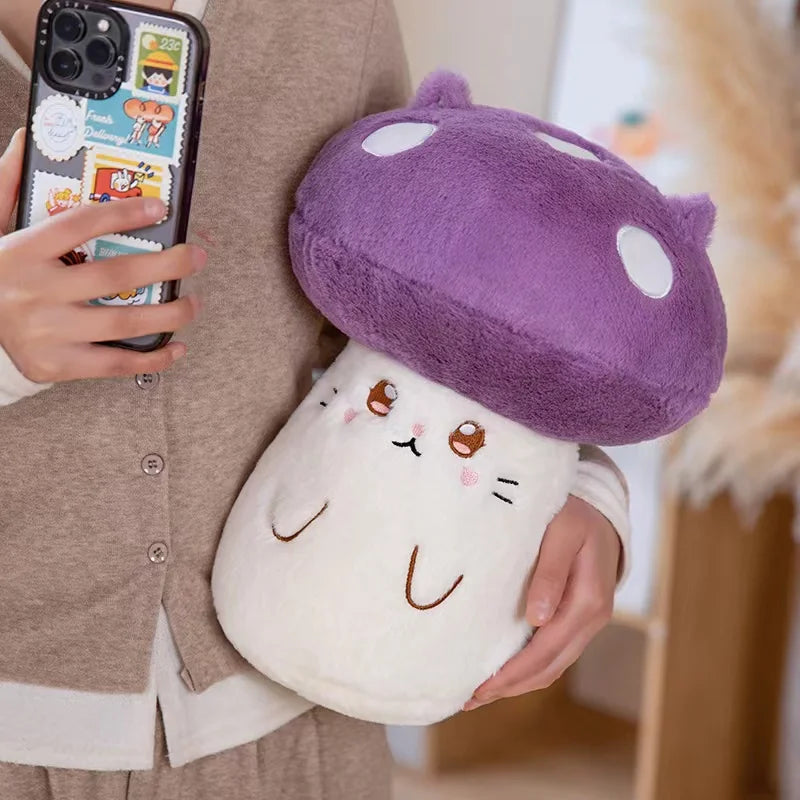 Bonito Kawaii Plush Toy para Decoração de Casa, Almofada Recheada, Cogumelo, Capivara, Pato, Gato, Soft Fill, Presente de Aniversário, Feriado, 32cm