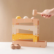 Brinquedo De Montagem De Pista De Madeira, Brinquedos Montessori, Carrinho De Madeira, Forma De Bebê, Treinamento De Tapping, Mão E Pé, Blocos De Construção