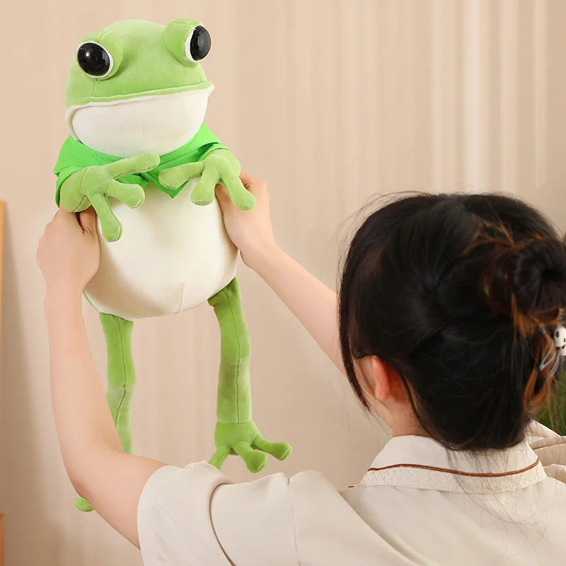 Pelúcia Kawaii Sapo Olhos Grandes