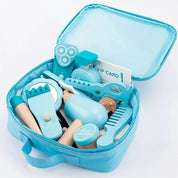 Kit Barbeiro Infantil de Madeira - Diversão e Criatividade