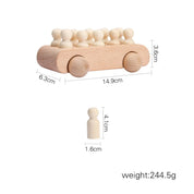 Brinquedo de trem montessori de madeira, fazenda de desenhos animados, oceano, floresta, animal, trem, jogo de empilhamento de madeira para bebê, brinquedo educacional precoce, presente para bebê