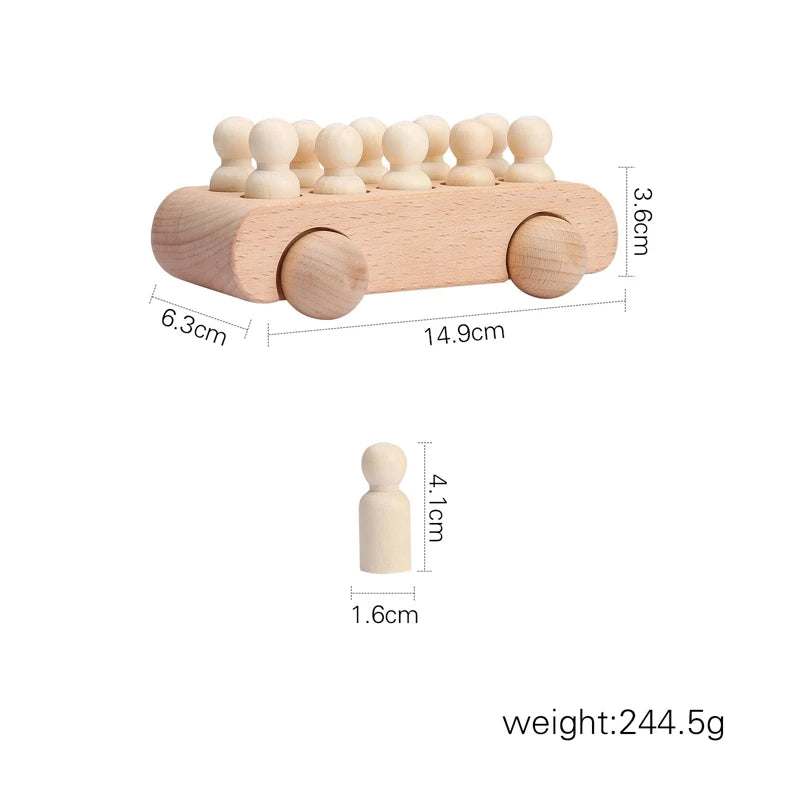 Brinquedo de trem montessori de madeira, fazenda de desenhos animados, oceano, floresta, animal, trem, jogo de empilhamento de madeira para bebê, brinquedo educacional precoce, presente para bebê