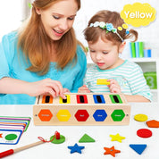 Brinquedo Educativo Montessori de Madeira com Jogo de Pesca Divertido