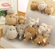 Pelúcia Hipopótamo e Elefante Kawaii - 20/25/35cm