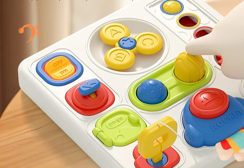 Montessori sensorial placa interruptores de luz brinquedos tomar exercício bebê mão-cérebro desenvolvimento brinquedos portátil bebê sair tirar um ônibus brinquedos