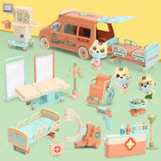 Brinquedo Miniaturas Playset Médico de Gatinhos