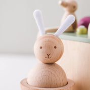 Brinquedo Educativo de Madeira Montessori Cenoura Carrinho de Puxar