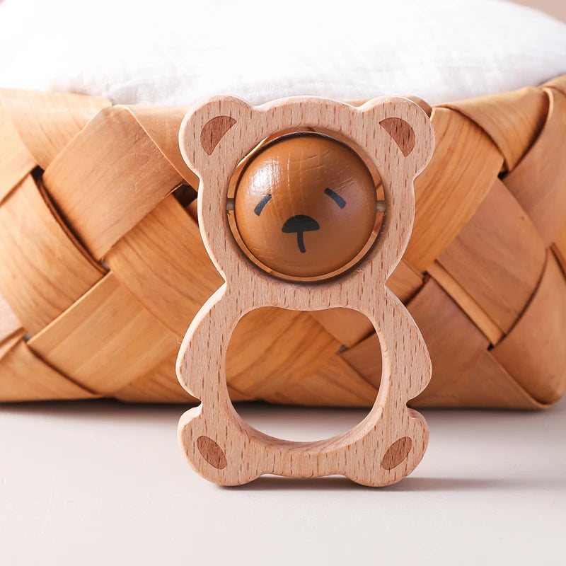 Chocalho de Madeira Urso Musical Montessori