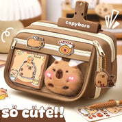 Estojo Escolar Kawaii Grande Capacidade com Zíper
