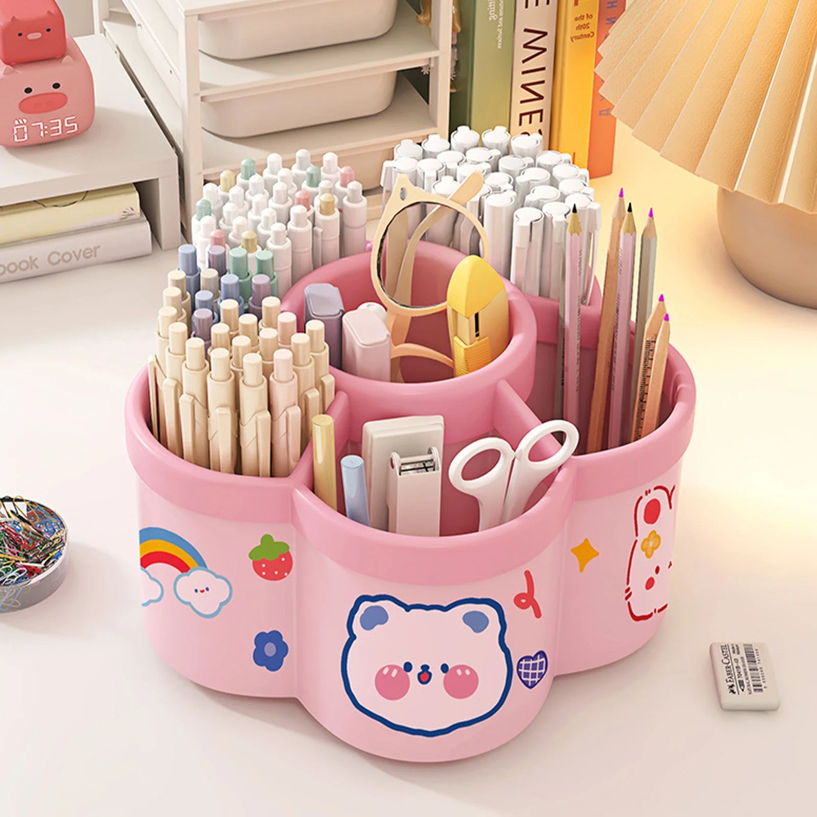 Suporte Infantil Giratório para Lápis Canetas - Organização e Estilo