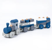 Trem de Empilhamento Montessori de Madeira - Brinquedo Educativo para Crianças