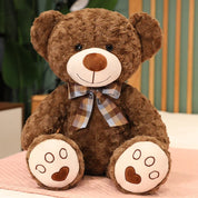 Urso de Pelúcia Clássico Macio com Laço - 35 a 60 cm
