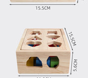Brinquedo Educativo de Madeira 3 em 1 - Encaixe de Formas, Cores e Coordenação