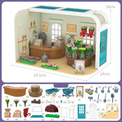 Casa de Bonecas Miniatura com Móveis Detalhados