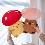 Bonito Kawaii Plush Toy para Decoração de Casa, Almofada Recheada, Cogumelo, Capivara, Pato, Gato, Soft Fill, Presente de Aniversário, Feriado, 32cm