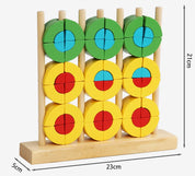 Brinquedo de Encaixe de Madeira Arco-Íris Montessori 3D Educativos