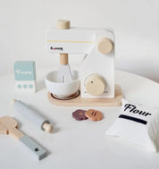 Cozinha de madeira fingir jogar brinquedo simulação máquina café de madeira torradeira misturador alimentos do bebê aprendizagem precoce brinquedos educativos
