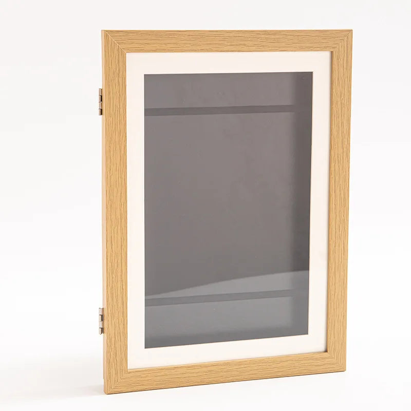 Molduras de arte com aba de madeira, moldura magnética a4, imagem emoldurada, exposição infantil diy de pinturas, decoração de casa, rack de armazenamento
