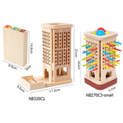 Brinquedo Educativo de Madeira Torre com Varetas Coloridas