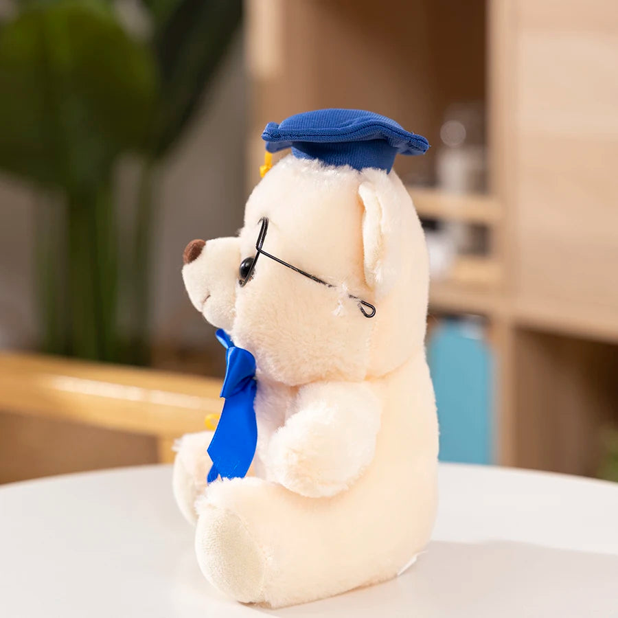 1 peça 23cm urso de formatura brinquedo de pelúcia bonito urso de pelúcia boneca macia meninos meninas estudantes presente de formatura