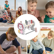 Whack-a-moles brinquedo montessori engrenagens giratórias de madeira martelando brinquedo com martelo interativo libra uma toupeira para 3-5 anos de idade