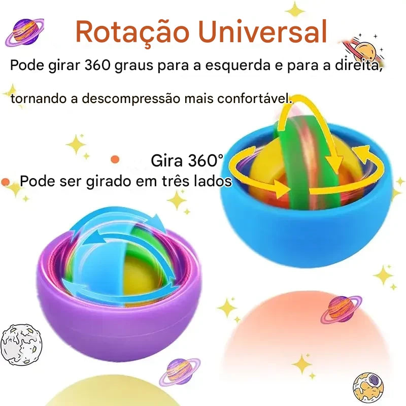 Bola Sensorial 3D Fidget Giroscópio Antiestresse