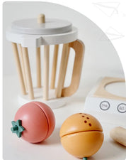 Cozinha de madeira fingir jogar brinquedo simulação máquina café de madeira torradeira misturador alimentos do bebê aprendizagem precoce brinquedos educativos