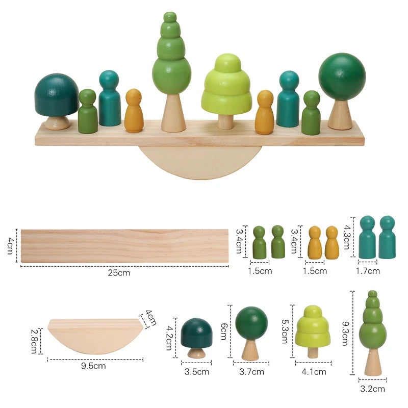Quebra-cabeças jogo educativo montessori bebê feixe de equilíbrio jogo brinquedos para crianças estilo nórdico blocos de construção de madeira brinquedos para crianças