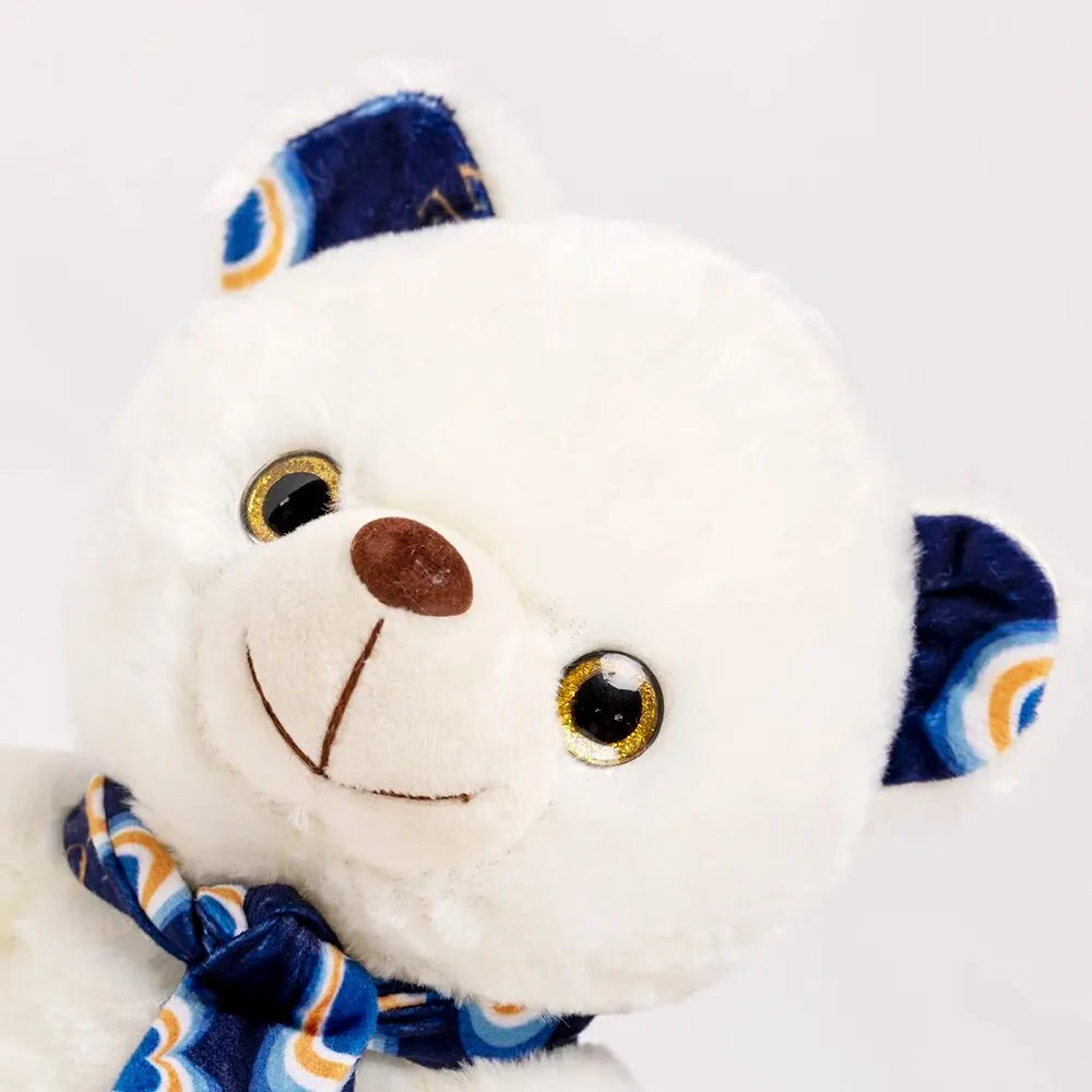 Ursinho de pelúcia fofo com cachecol infantil, bichos de pelúcia, boneco macio, presente de aniversário 20cm