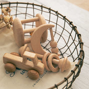 Conjunto de brinquedos Montessori de madeira para bebê recém-nascido, brinquedos educativos chocalho, presente de conforto, 0-12 meses, 0-12 meses