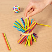 Brinquedo Educativo de Madeira Torre com Varetas Coloridas