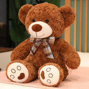 Urso de Pelúcia Clássico Macio com Laço - 35 a 60 cm