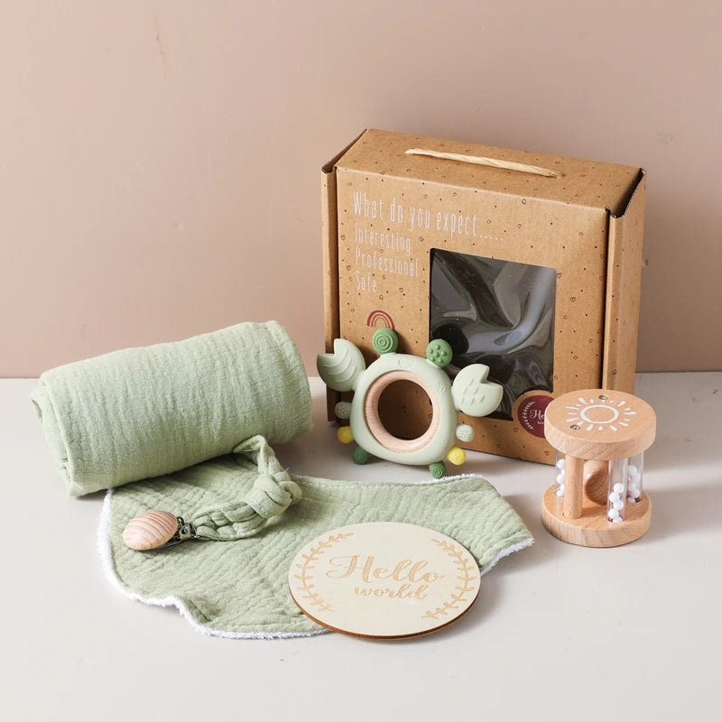 Kit Premium Presente Brinquedos de Banho para Bebês - 6 Peças