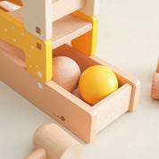 Brinquedo De Montagem De Pista De Madeira, Brinquedos Montessori, Carrinho De Madeira, Forma De Bebê, Treinamento De Tapping, Mão E Pé, Blocos De Construção