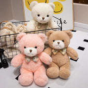 30cm kawaii colorido laço urso boneca brinquedo de pelúcia abraço urso boneca presente aniversário travesseiro de pelúcia casa sala estar quarto