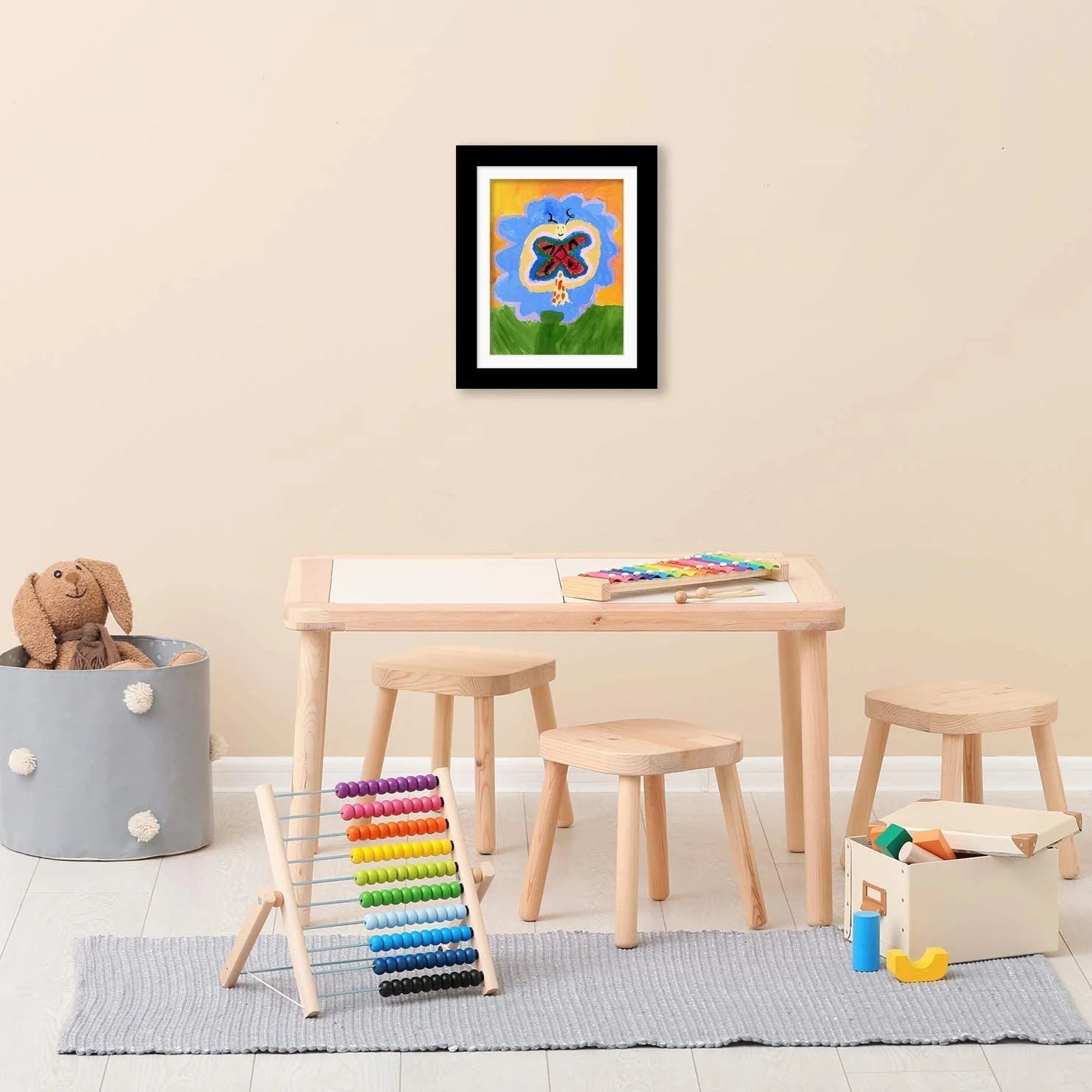 Molduras de arte com aba de madeira, moldura magnética a4, imagem emoldurada, exposição infantil diy de pinturas, decoração de casa, rack de armazenamento