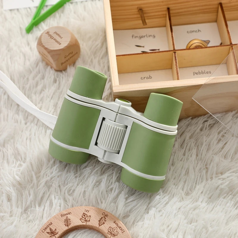 Kdis Outdoor Exploration Set Insects Plants Observation Box Wooden Cognitive Magnifying Glass Natural Forest Adventure Toys Gift