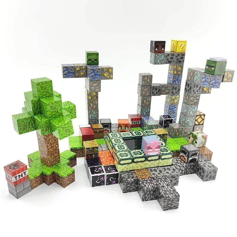 Blocos de Construção Magnéticos Cubo Mágico Montessori
