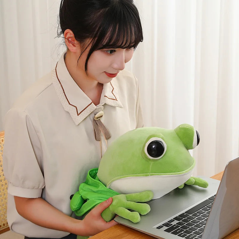 Pelúcia Kawaii Sapo Olhos Grandes
