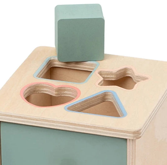 Caixa permanente de objeto de bebê montessori, brinquedo de madeira, forma de classificação de cores, caixa de correspondência, bola de moeda, caixa sensorial, habilidades motoras finas para