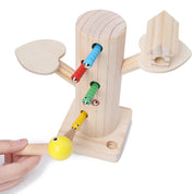 Brinquedo Educativo de Madeira Pega Minhoca com Imã – Coordenação Motora e Aprendizado Montessori