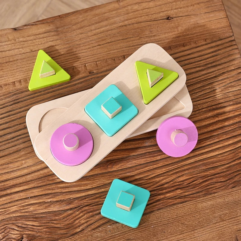 Montessori brinquedos para bebês de madeira dos desenhos animados frutas agarrando placa forma cor frutas cognição brinquedo do bebê educação precoce jogo puzzle