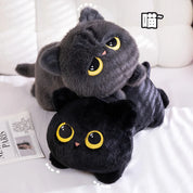 Almofada de Pelúcia Gato Preto Kawaii - Conforto e Charme