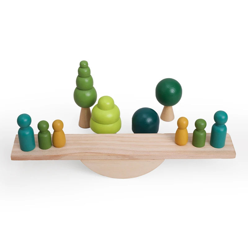 Quebra-cabeças jogo educativo montessori bebê feixe de equilíbrio jogo brinquedos para crianças estilo nórdico blocos de construção de madeira brinquedos para crianças