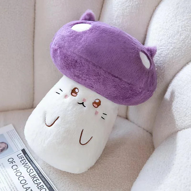 Bonito Kawaii Plush Toy para Decoração de Casa, Almofada Recheada, Cogumelo, Capivara, Pato, Gato, Soft Fill, Presente de Aniversário, Feriado, 32cm